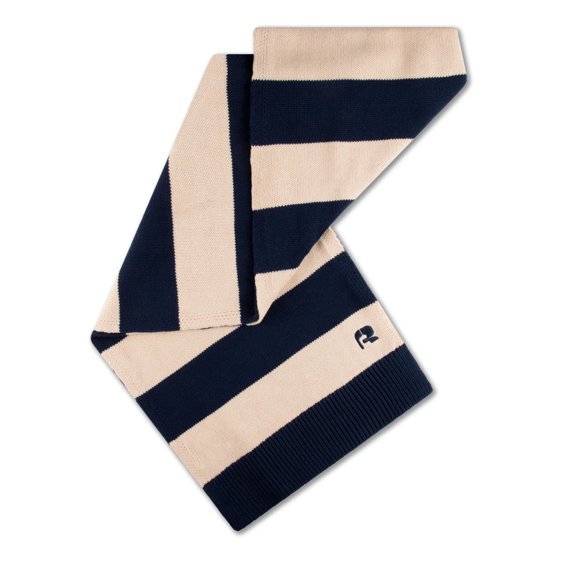 Repose Ams Midnight Blue Striped Scarf