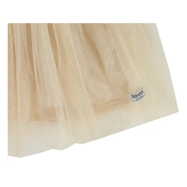 Gonna Fay in tulle metallizzato | Beige