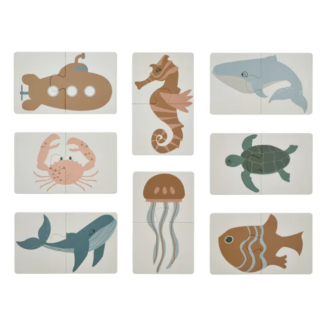 Dino-Puzzle - 8er-Set | Sea creature/Sandy