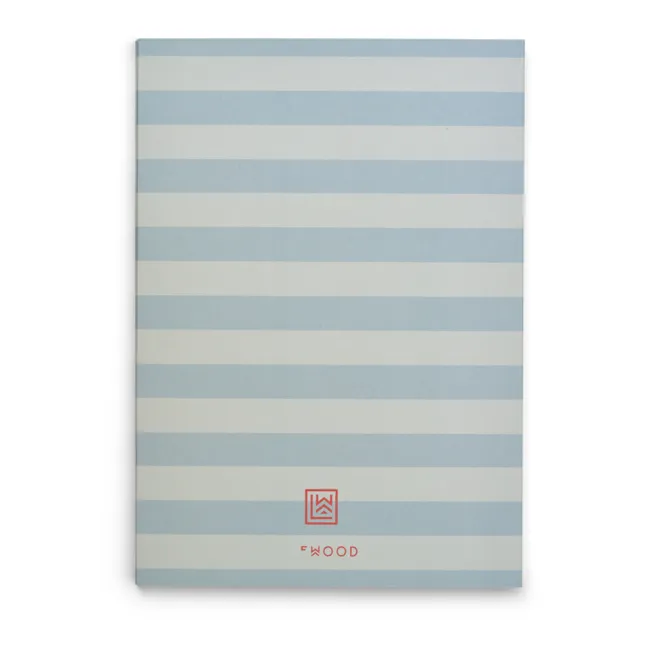 A4 Jae Notizbuch | Stripe Sea blue/Sandy