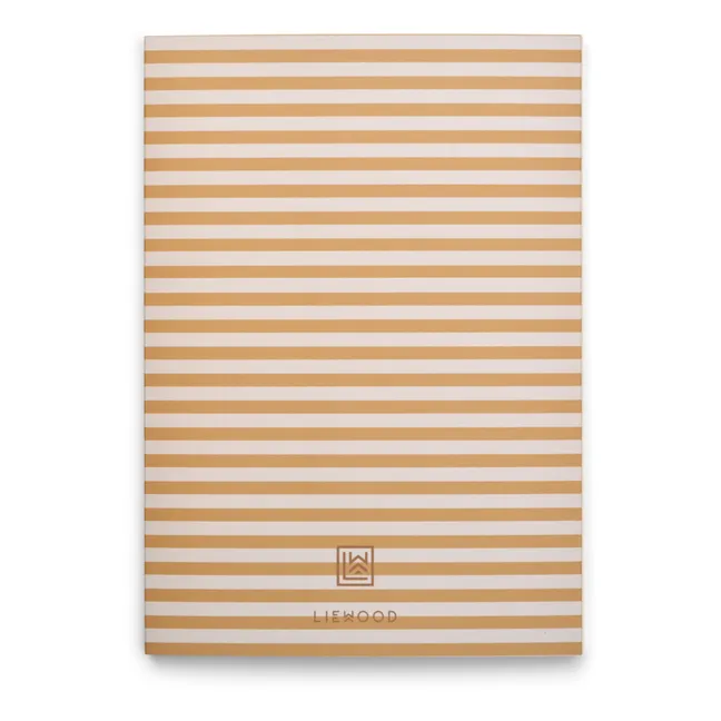A4 Jae Notizbuch | Stripe Yellow mellow/Sandy
