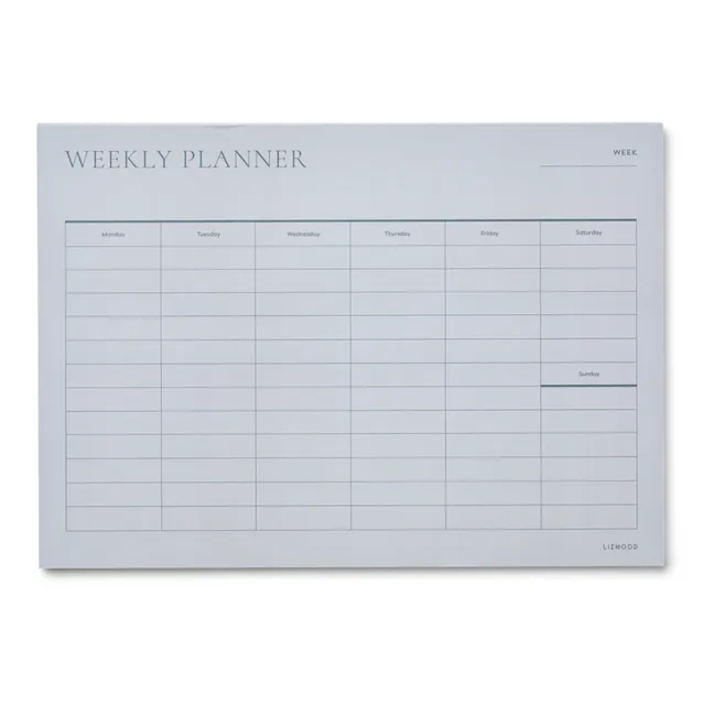Kirby Weekly Planner | Whale blue/Dove blue