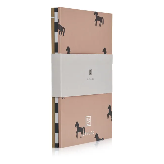 A5 Sidney Notebooks - Set of 3 | Horses/Stripe mix