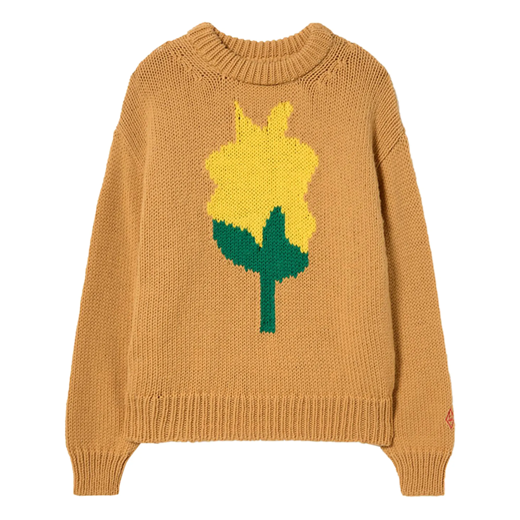 The Animals Observatory Beige Bull Flower Jumper