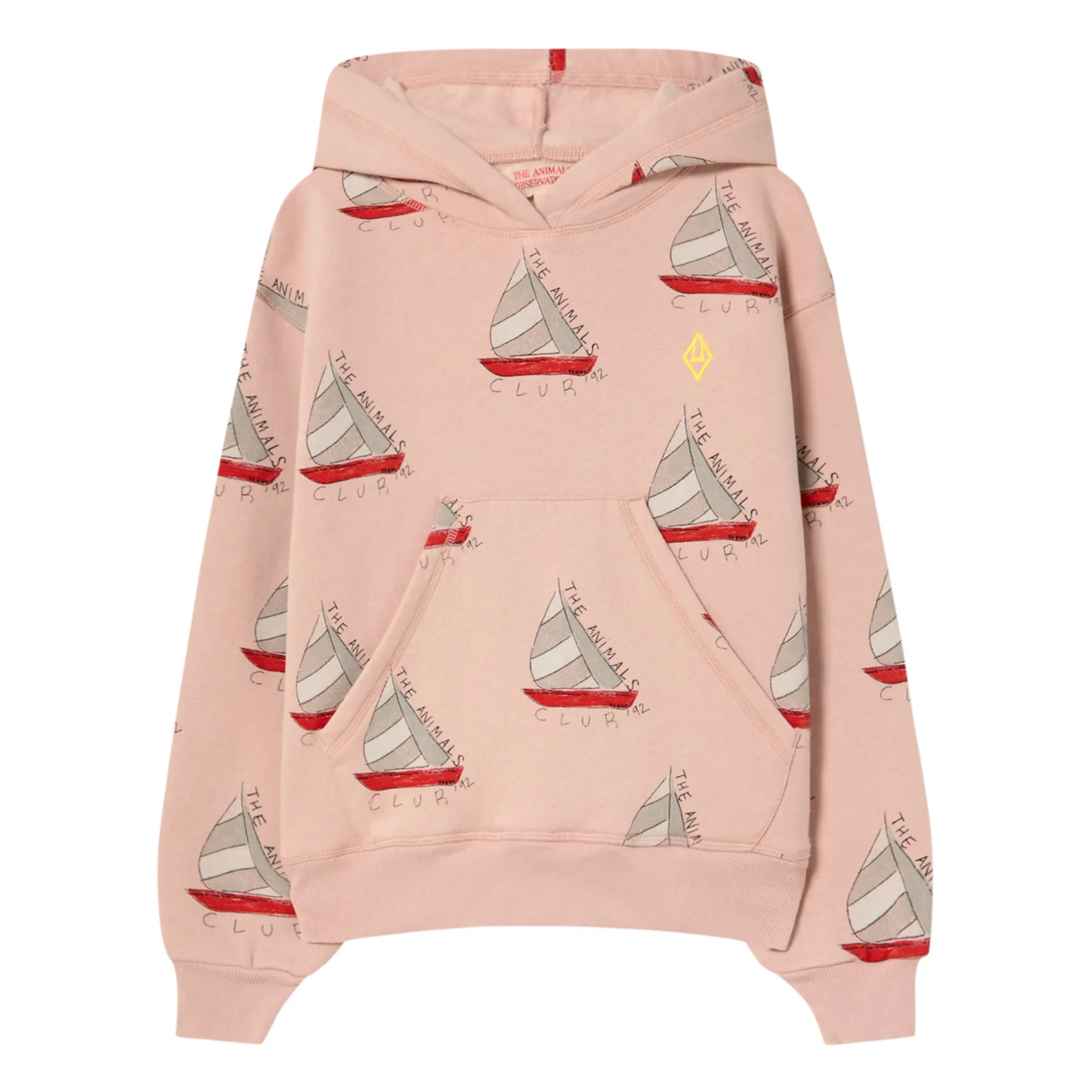 The Animals Observatory Pale Pink Beaver Boat Hoodie