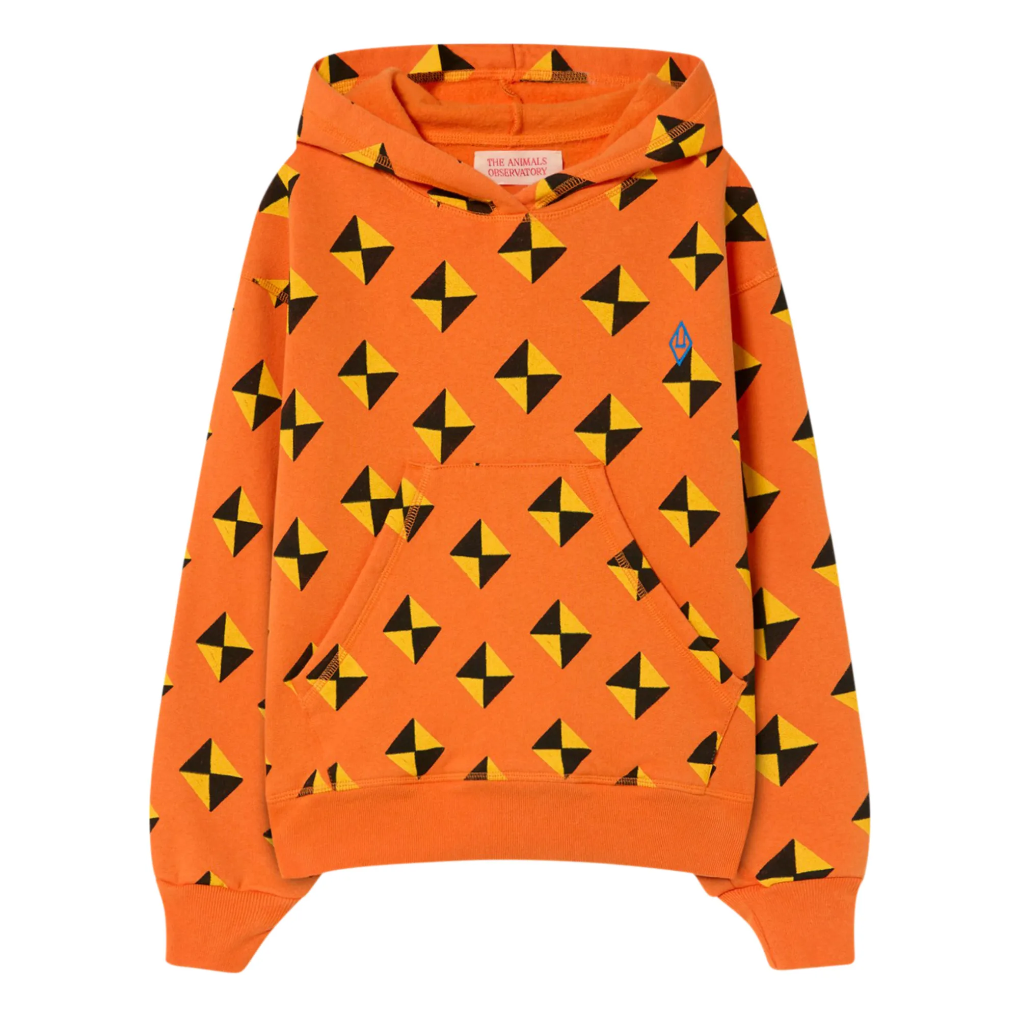 The Animals Observatory Orange Beaver Losange Hoodie