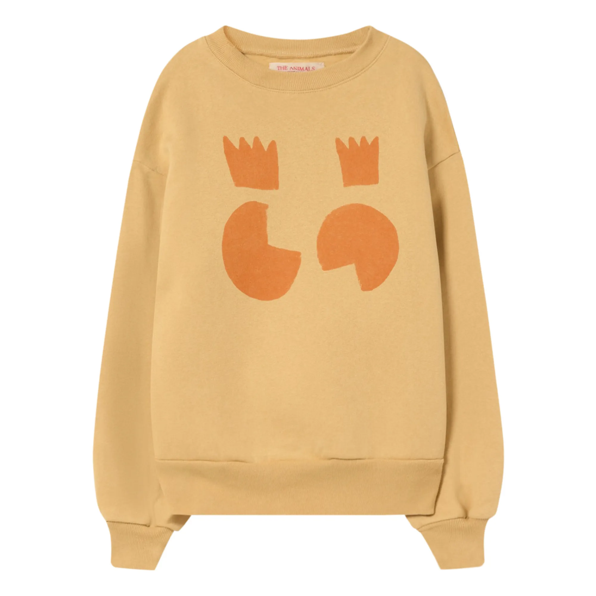 The Animals Observatory Beige Bear Crown Sweatshirt