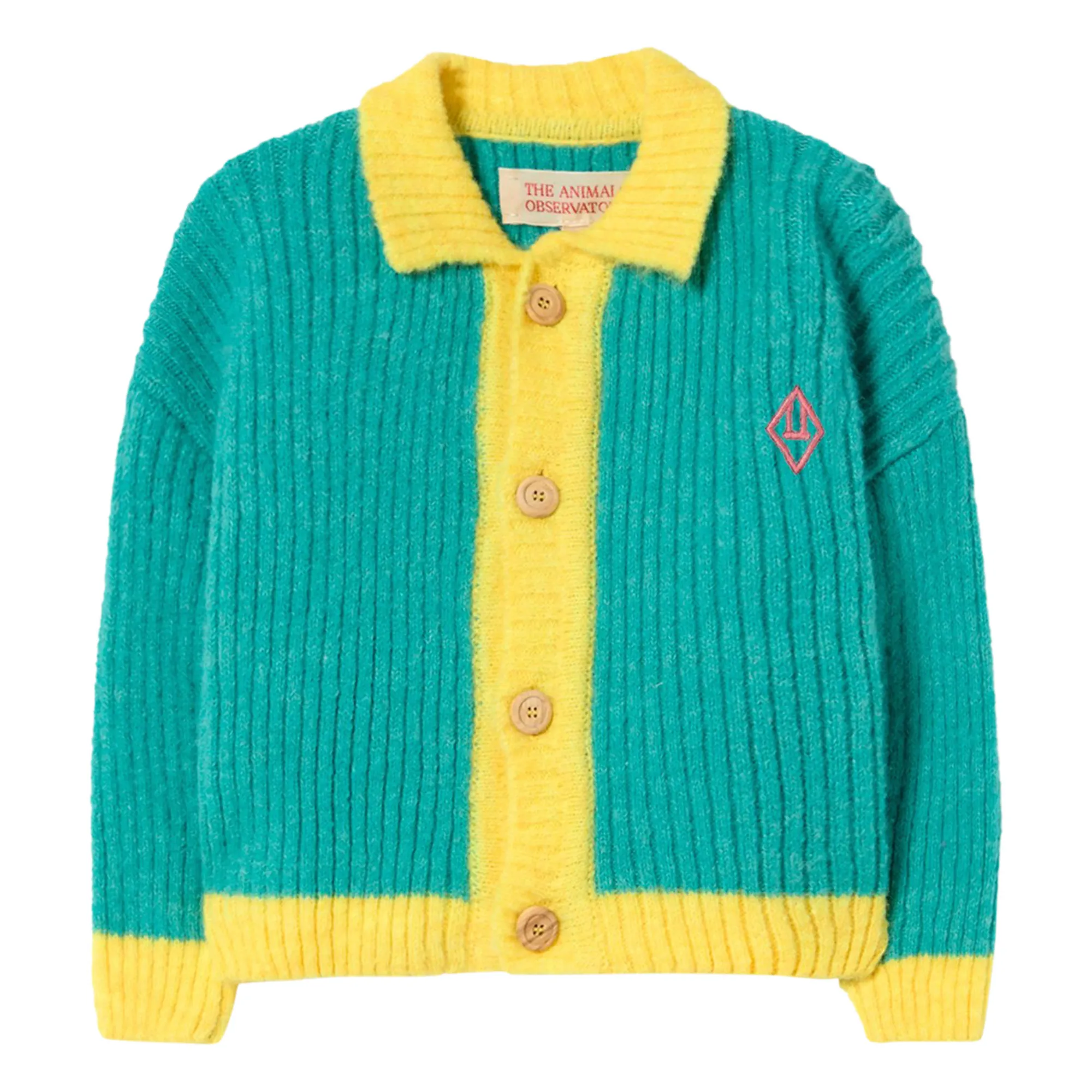 The Animals Observatory Toucan striped wool cardigan - Green