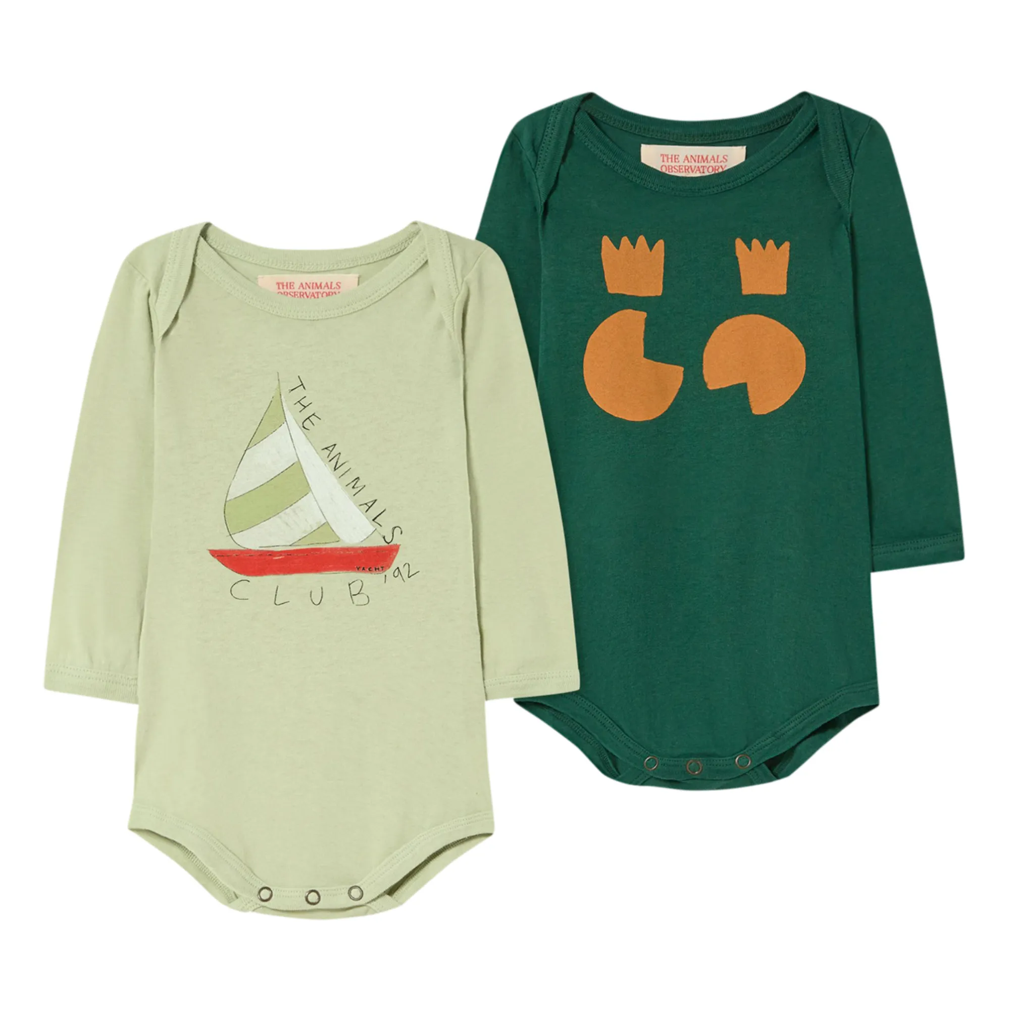 The Animals Observatory Chrome Green Wasp Bodysuits - Set Of 2
