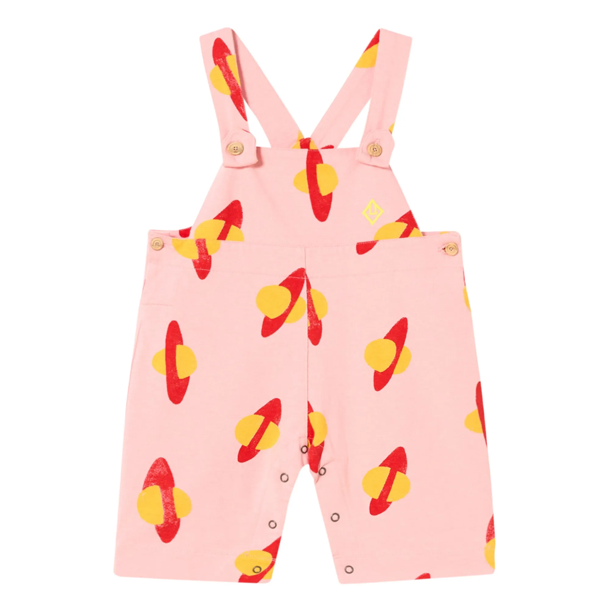 The Animals Observatory Pink Baby Mule Planet Jersey Overalls