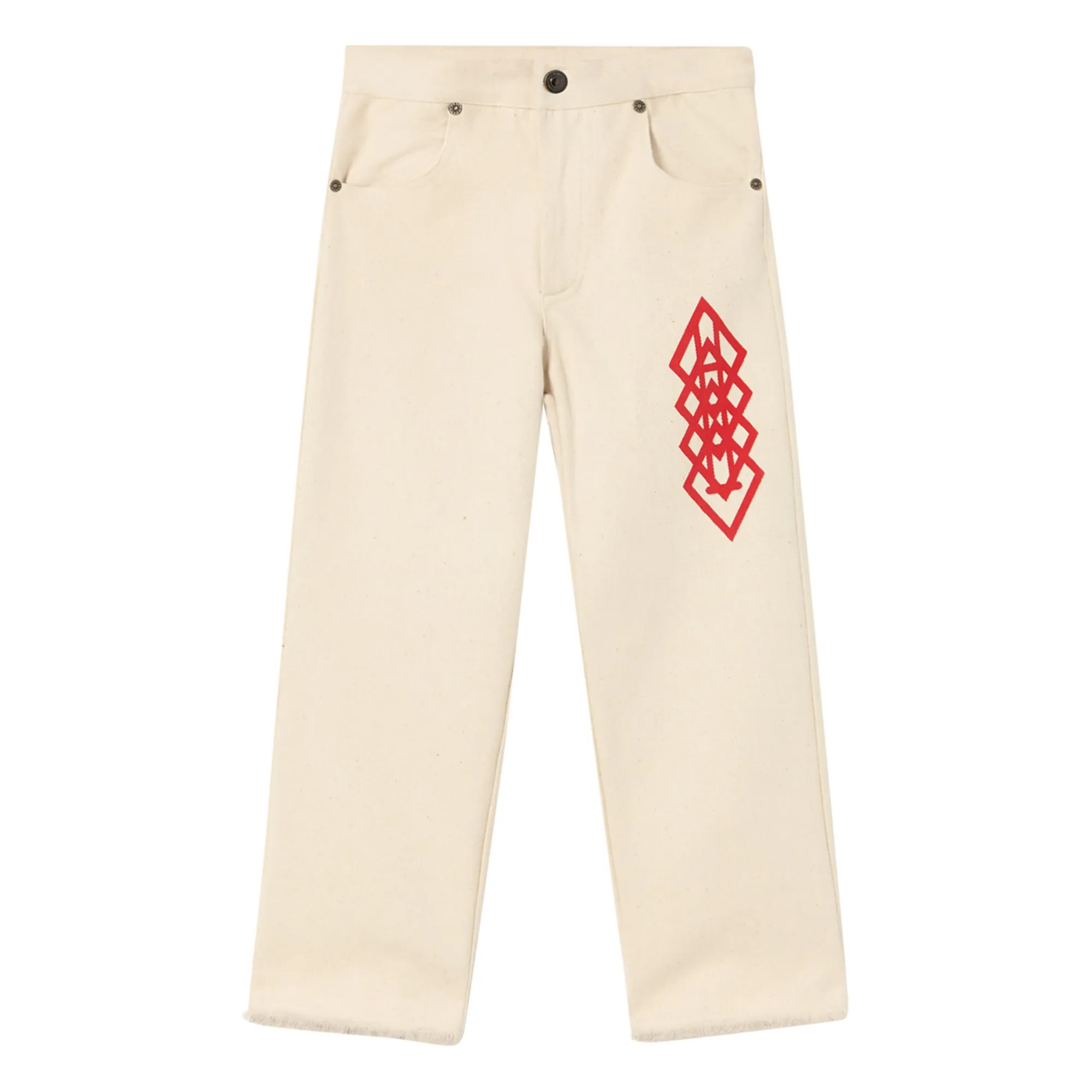 The Animals Observatory White Raw Ant Trousers
