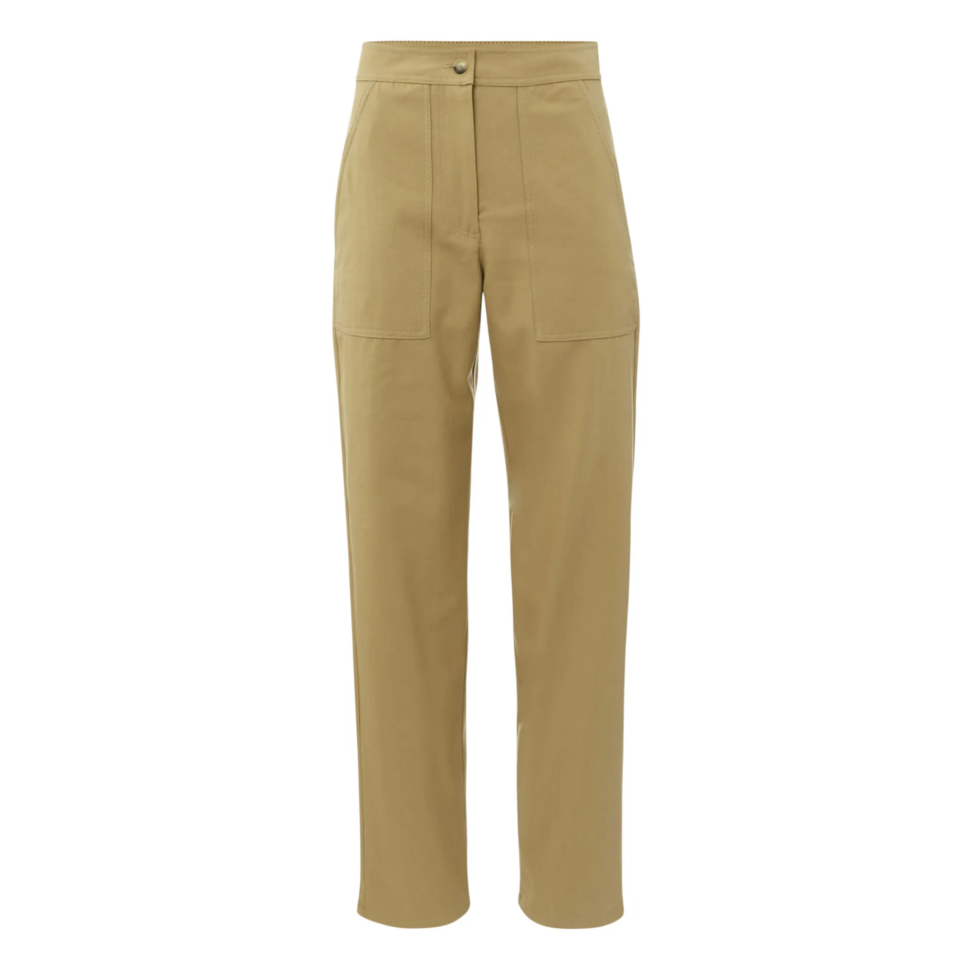 Vanessa Bruno Beige Magnus Straight-Leg Trousers