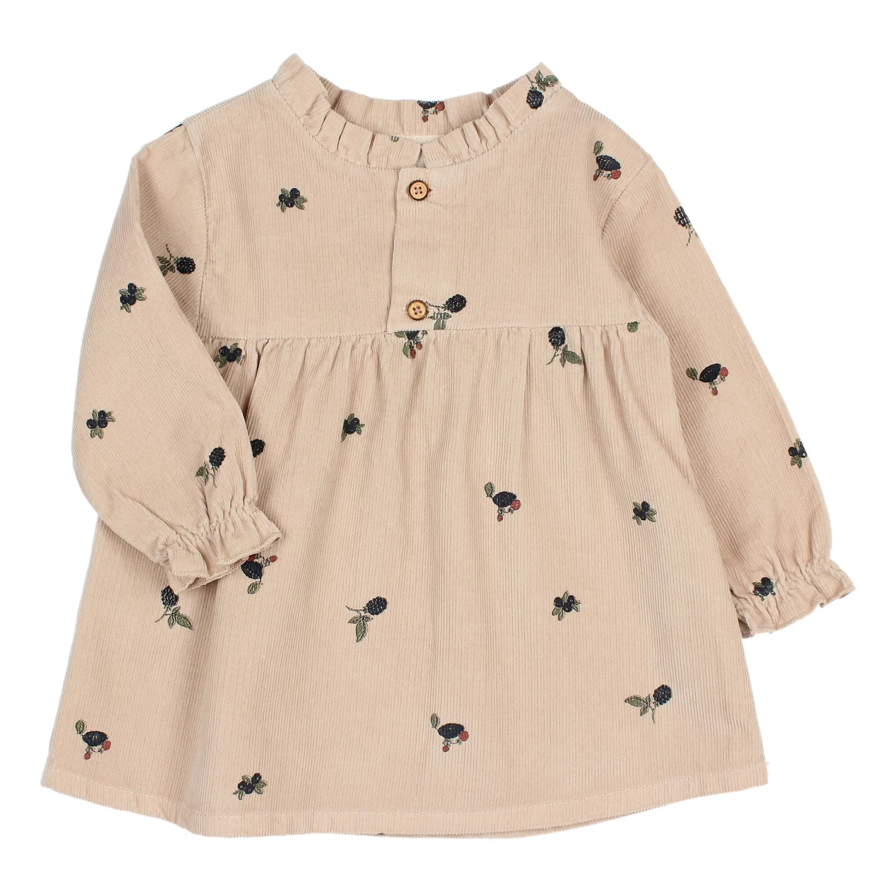 Búho - Robe Bébé - Velours - Rose poudré - 3 mois