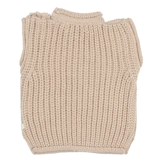 Maglione senza maniche Baby in lana e alpaca | Ecru