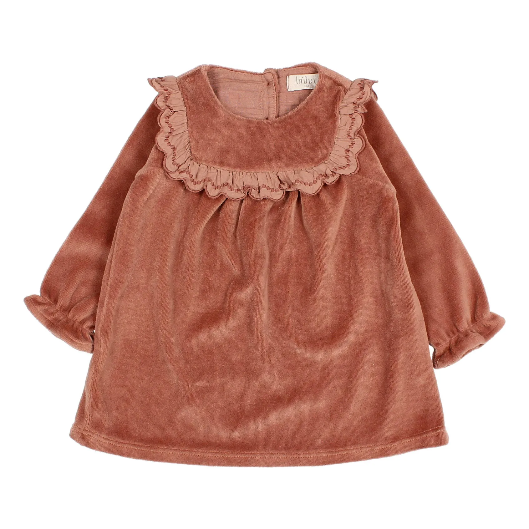 Búho Terracotta Velour Dress