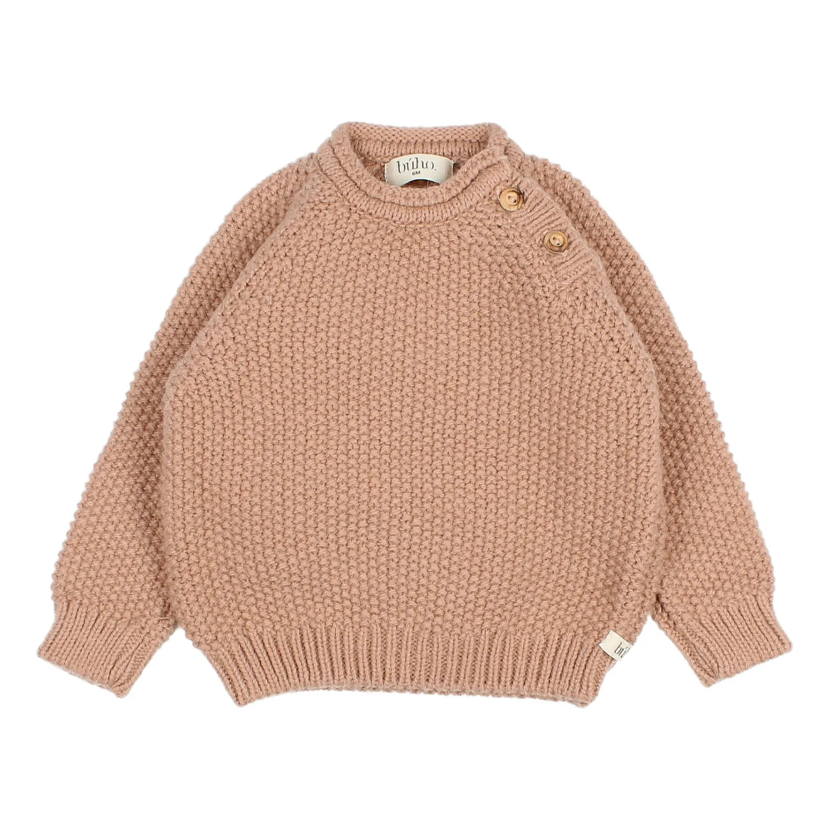 Búho Dusty Pink Buttoned Pullover