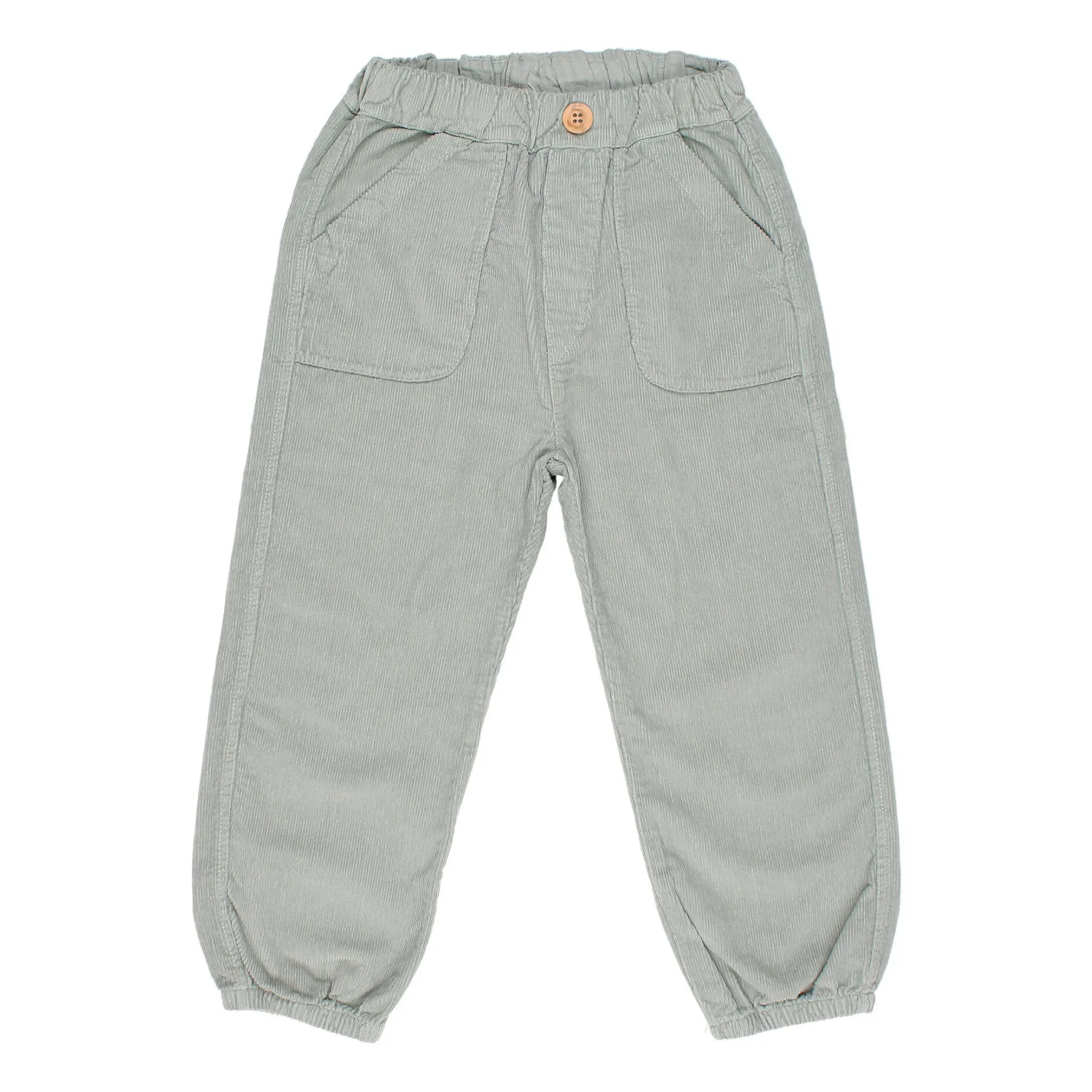Búho Grey Blue Milleraies Velvet Pants With Pockets