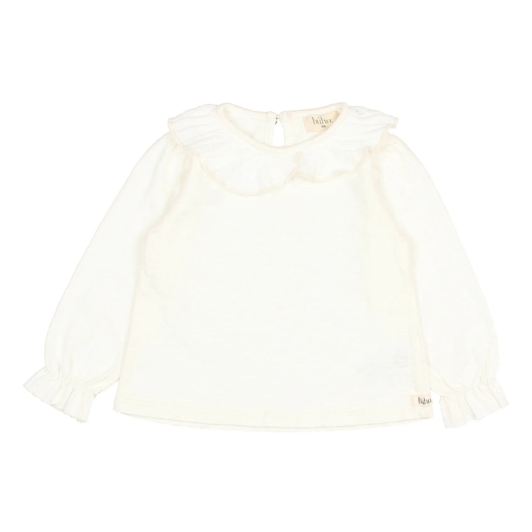Búho - T-shirt manches longues - Coton biologique - 3 mois - Ecru