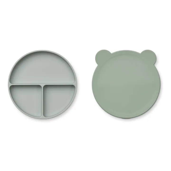 Unterteilte Schüssel Rosie mit Deckel | Grün- Produktbild Nr. 0