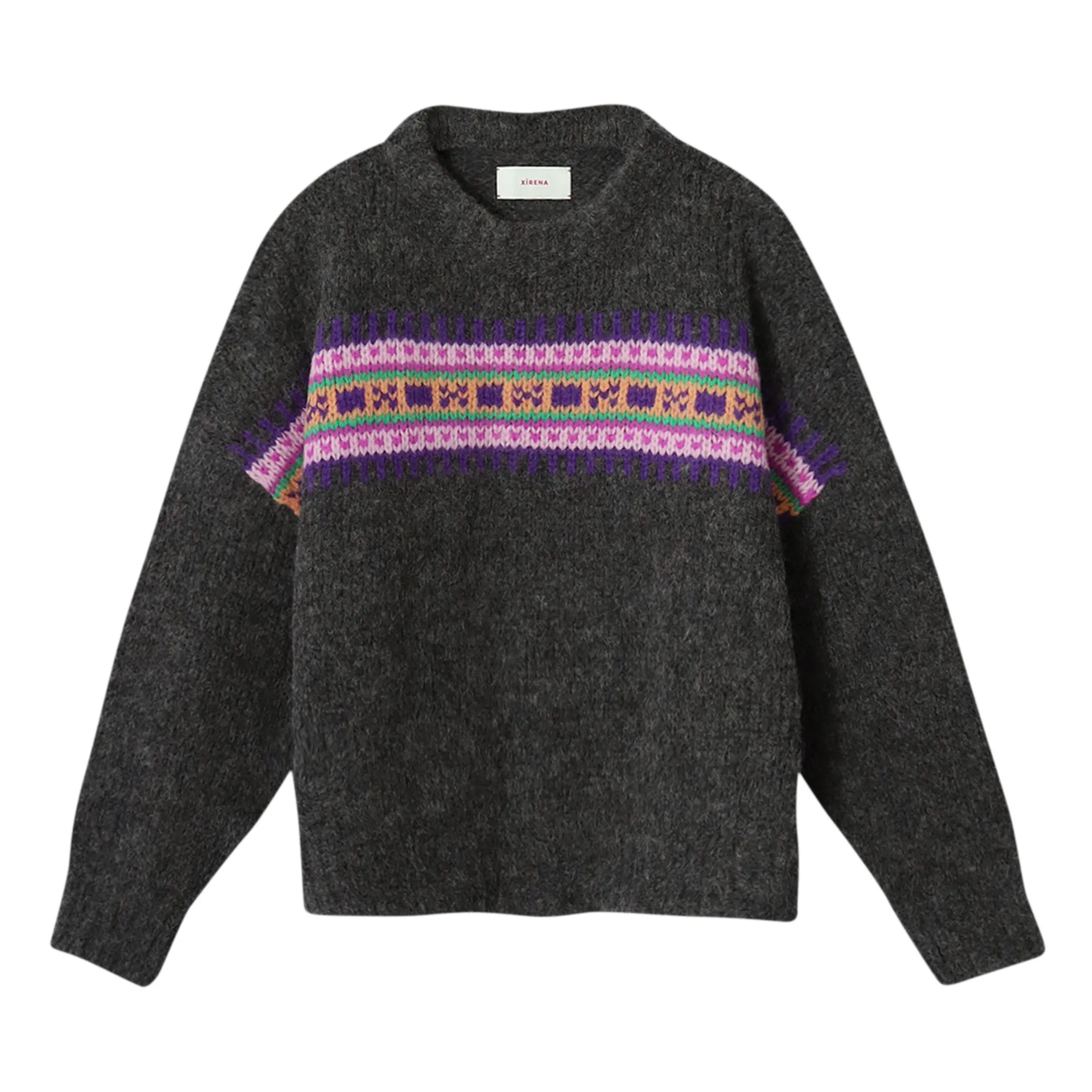 Xirena Charbon Chiné Nolan Alpaca And Wool Sweater