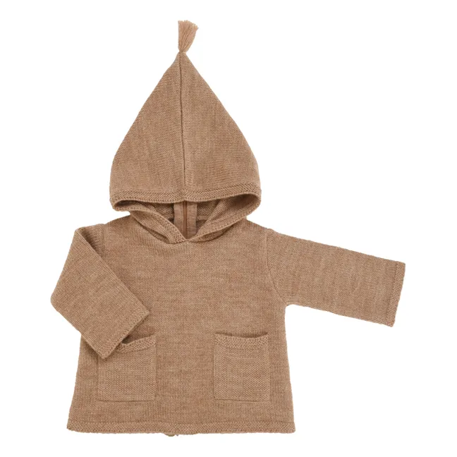 Burnou Laine Tricoté Anatole | Beige