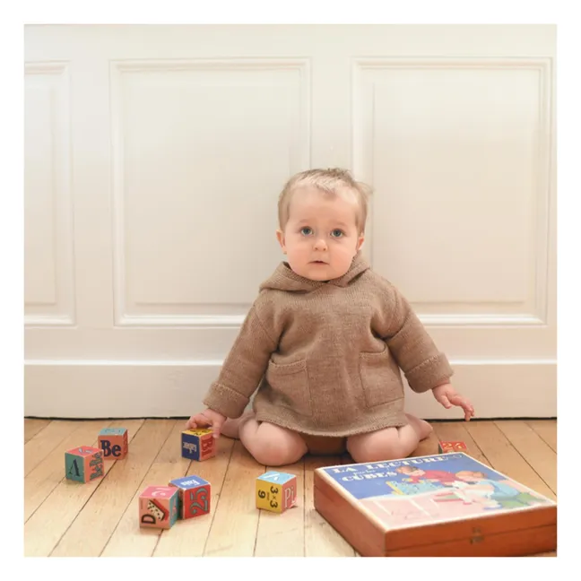 Anatole de lana de punto Burnou | Beige