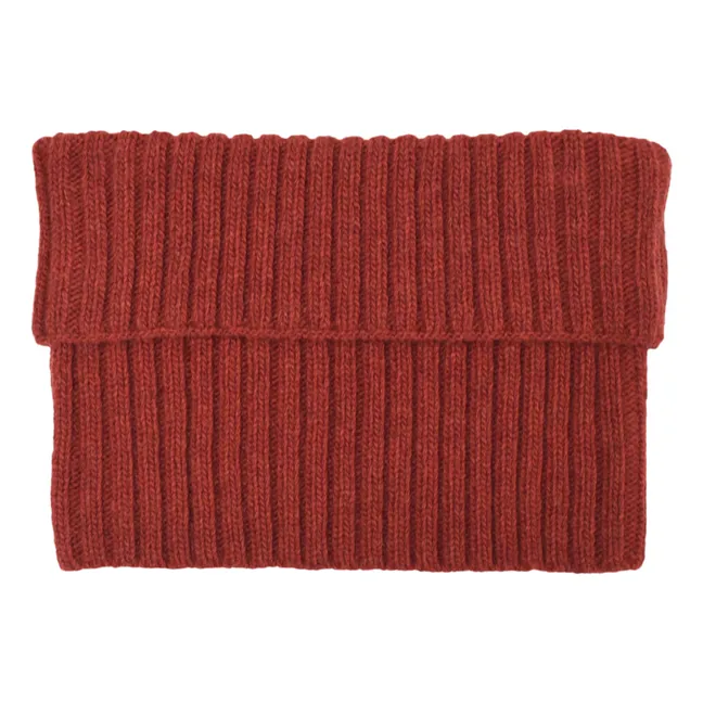 Gaston Knitted Wool Snood | Red