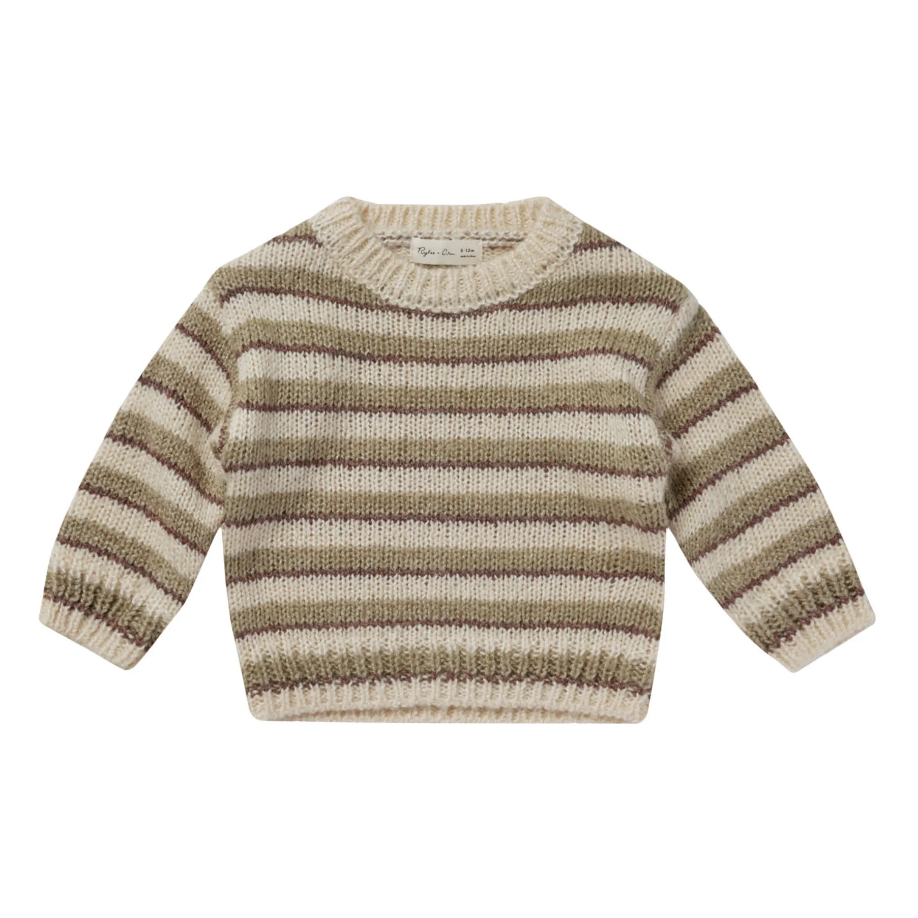 Rylee + Cru Beige Aspen Striped Jumper