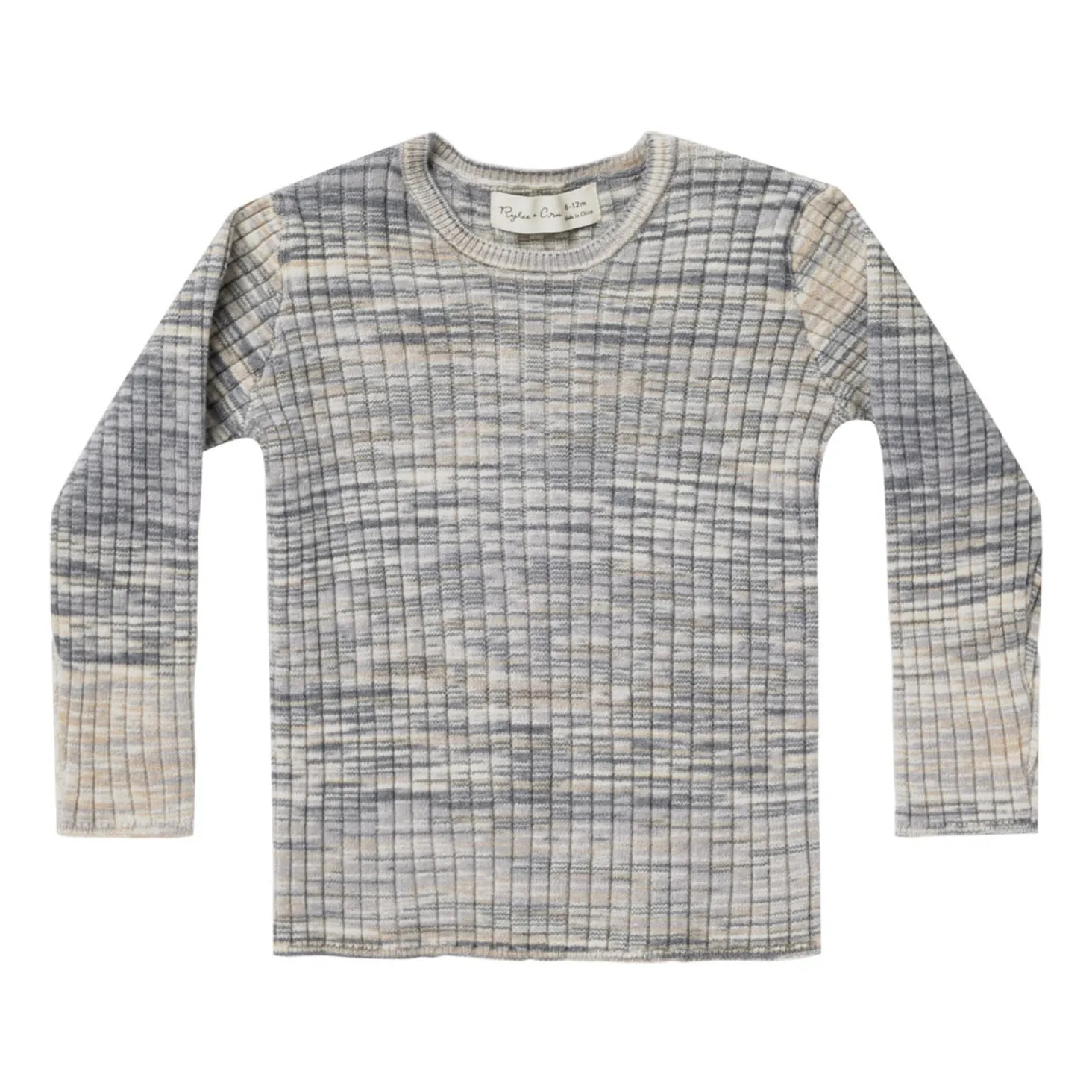 Rylee + Cru Blue Spacedye Ribbed T-Shirt