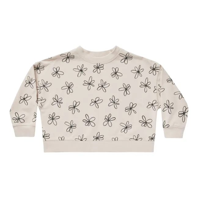 Sweatshirt Sketchy Blumen Boxy | Seidenfarben