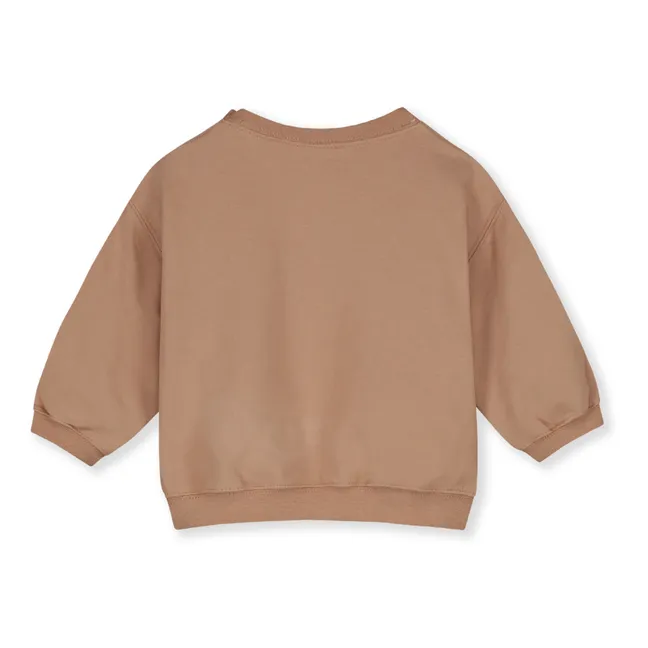 Organic cotton baby sweatshirt | Camel