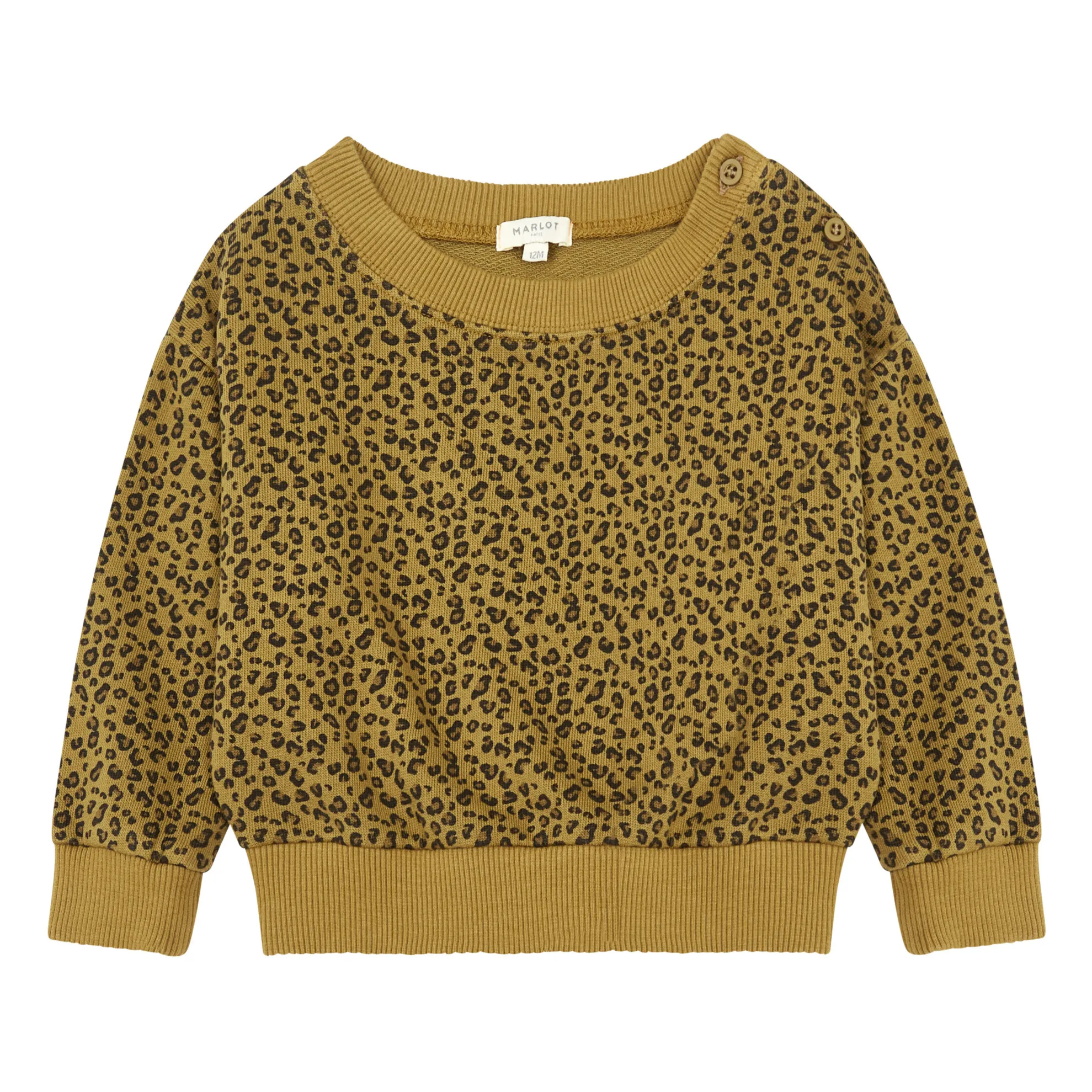 Marlot Paris Camel Poppy Leopard-Print Sweatshirt