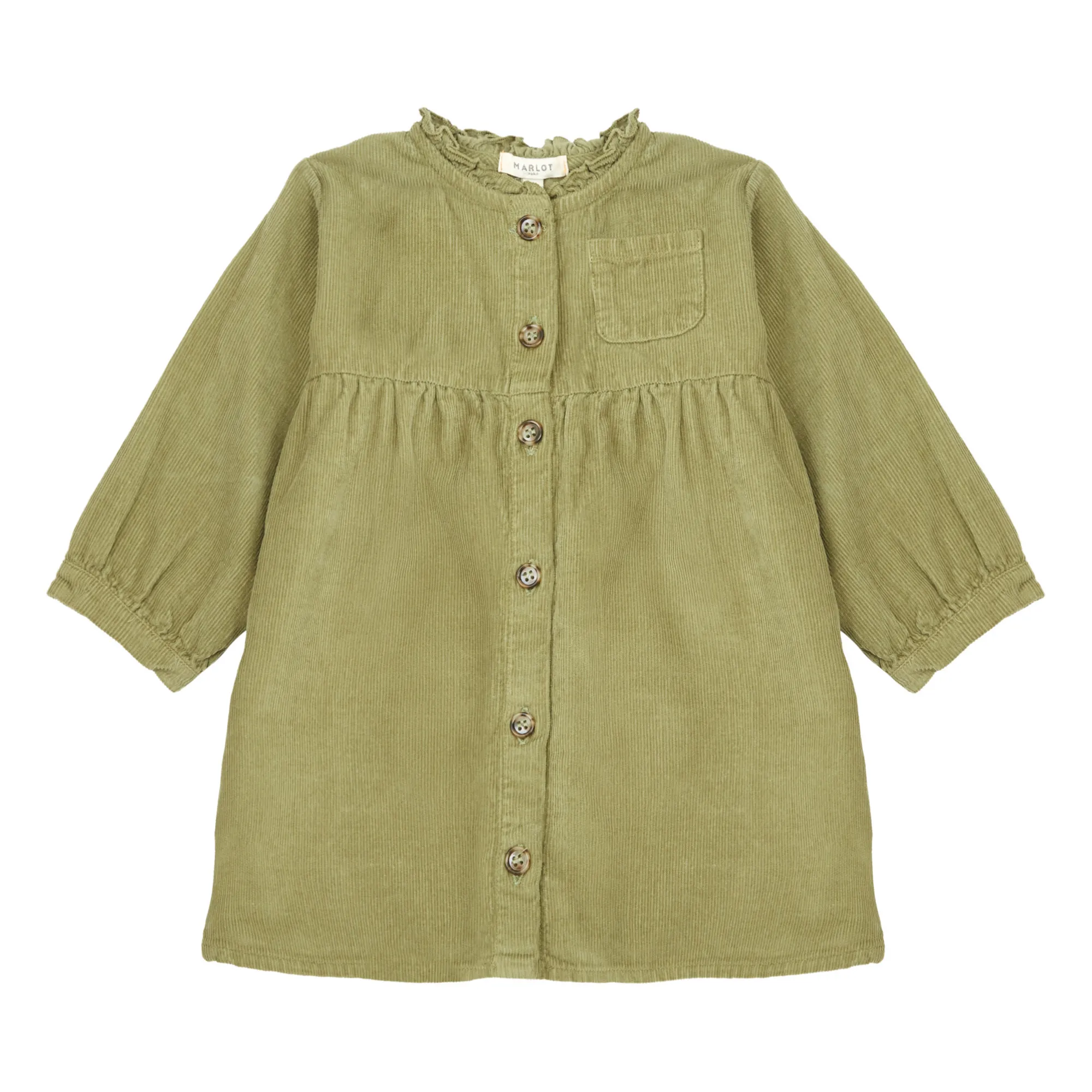 Marlot Paris Khaki Romane Corduroy Dress