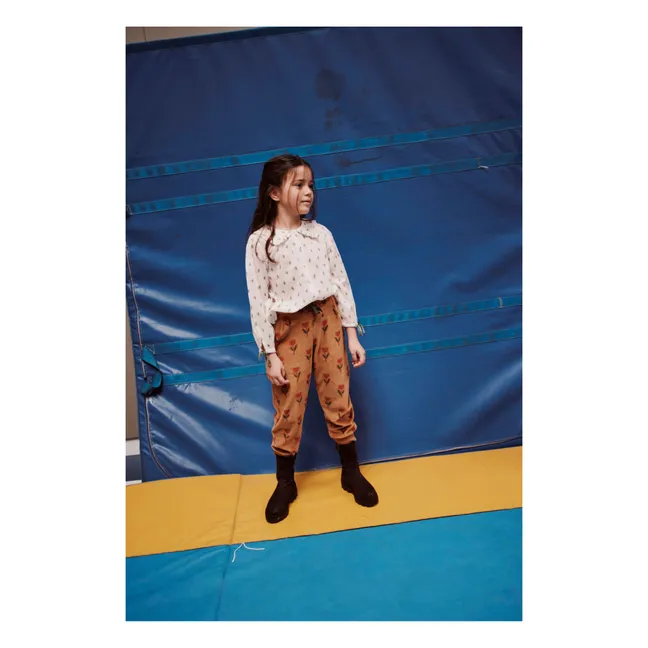 Floral Frill Collar Blouse | Ecru
