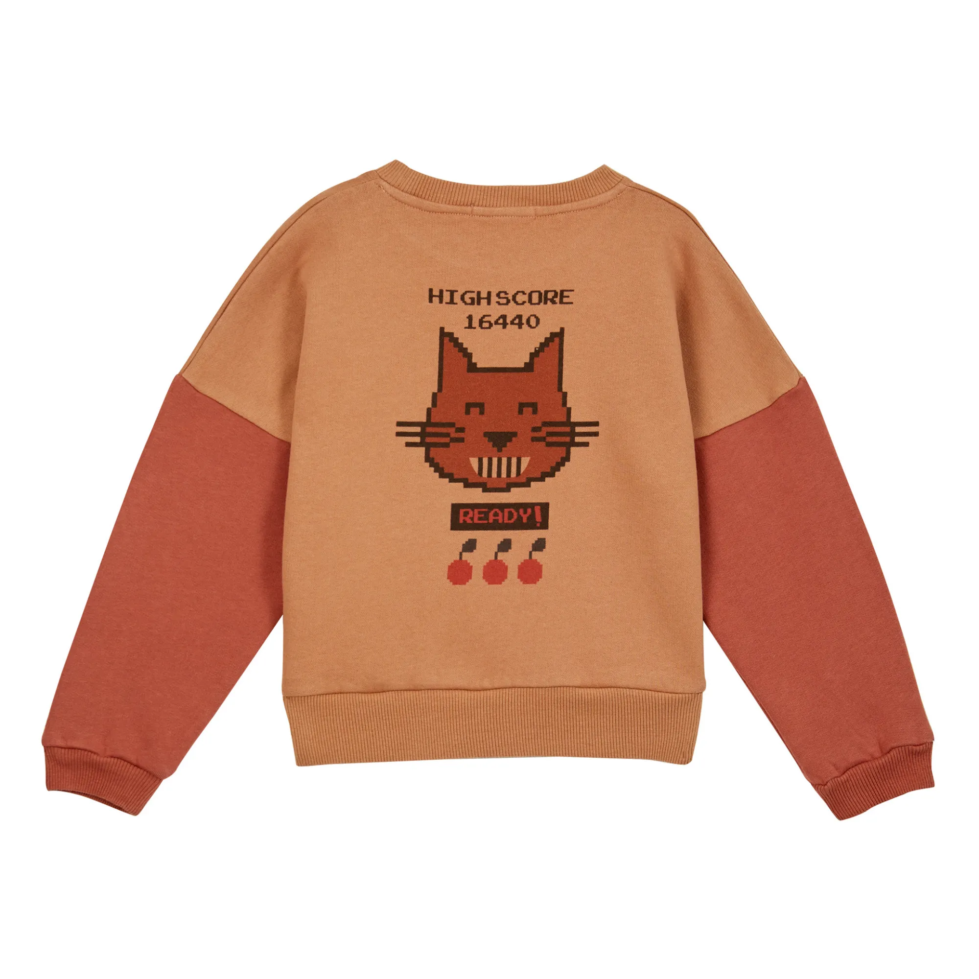 Emile Et Ida Camel Organic Cotton Two-Tone Sweatshirt