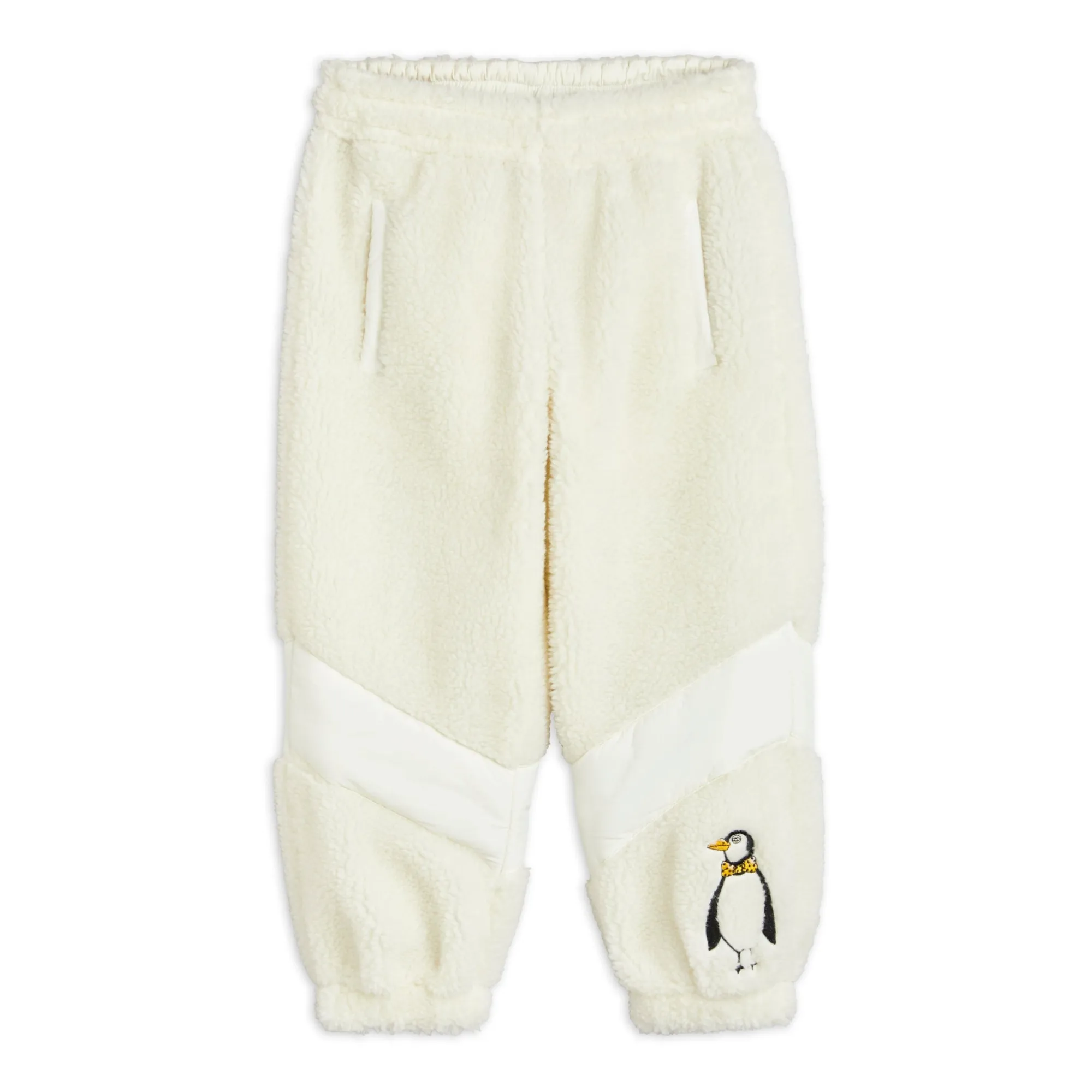 Mini Rodini Ecru Penguin Recycled Polyester Jogger