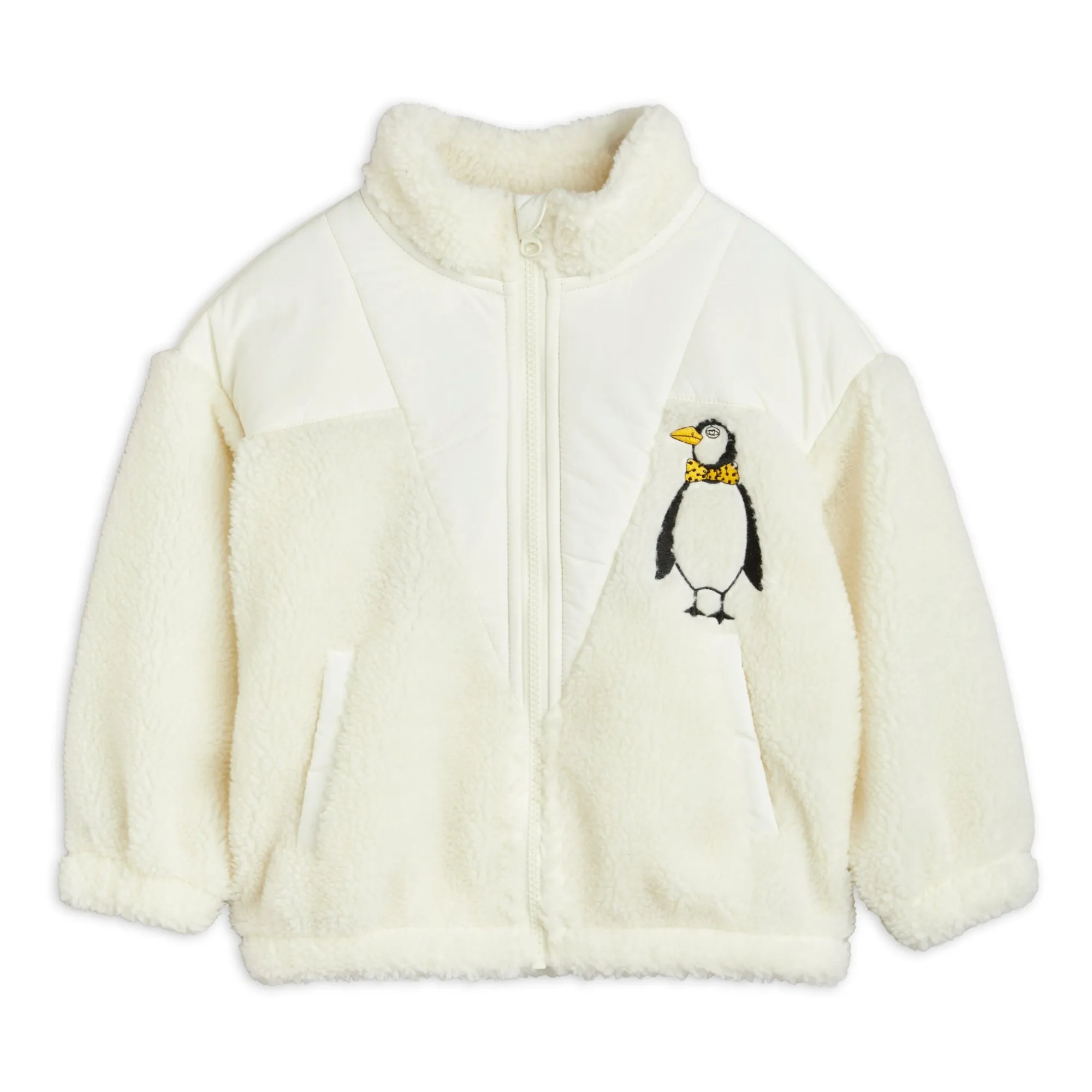 Mini Rodini Ecru Penguin Recycled Polyester Jacket