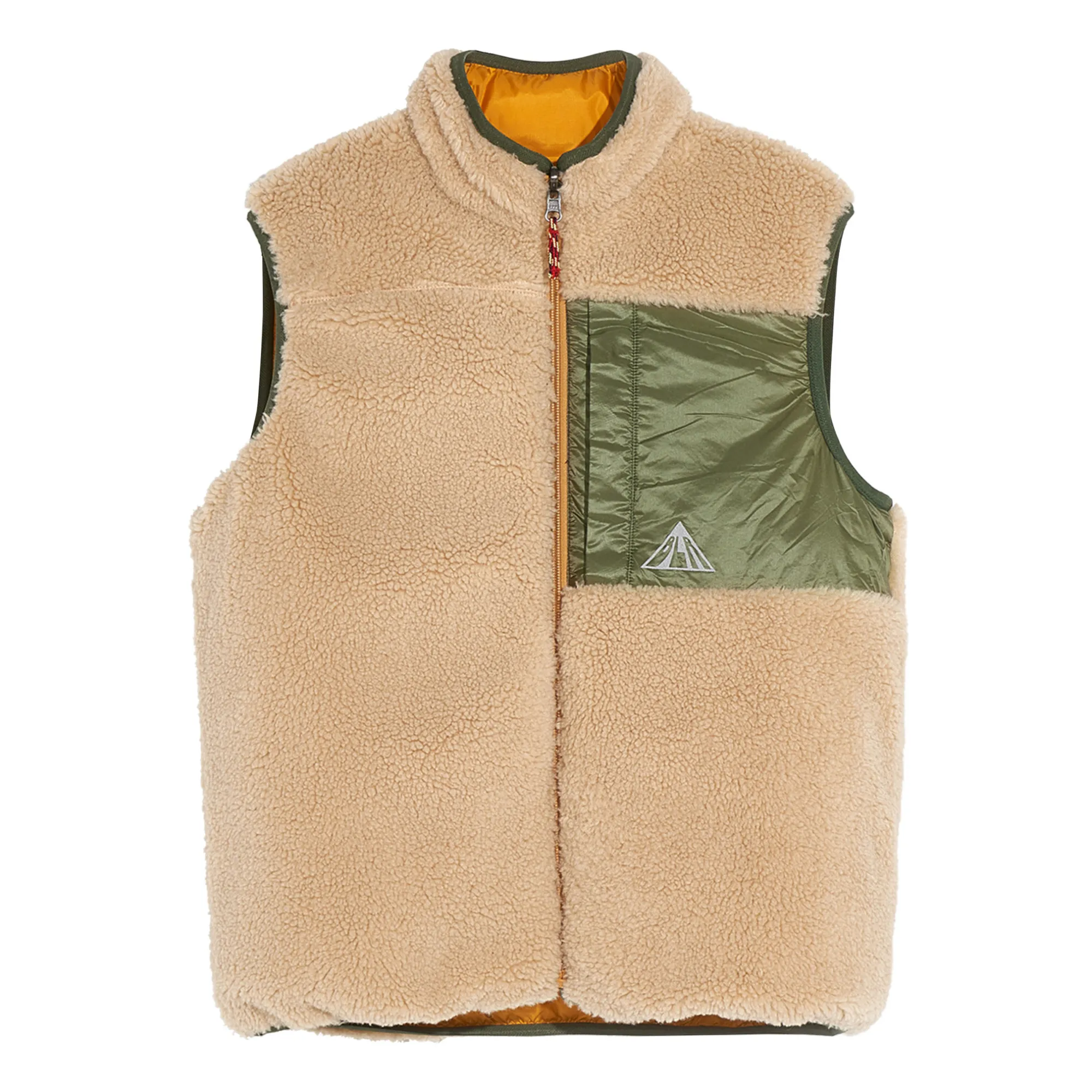 Bellerose Mustard Hans Reversible Sleeveless Down Jacket