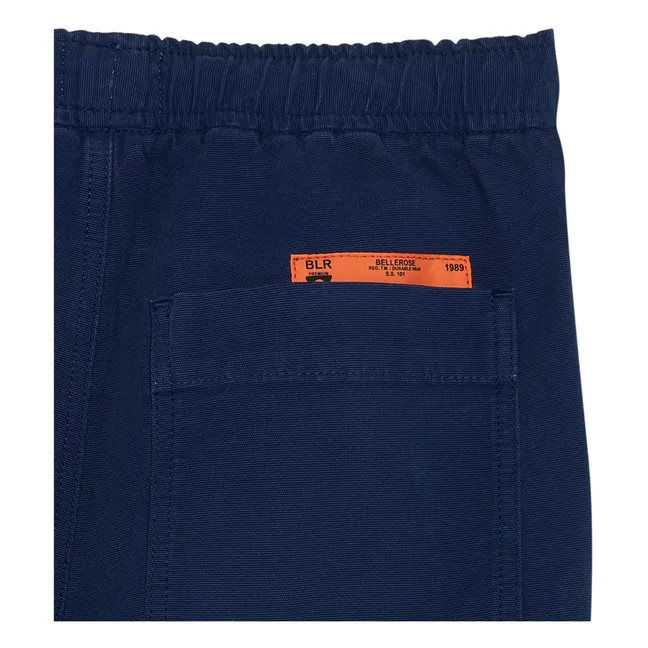 Pantaloni Dritti in Velluto con Tasche Painter | Blu marino