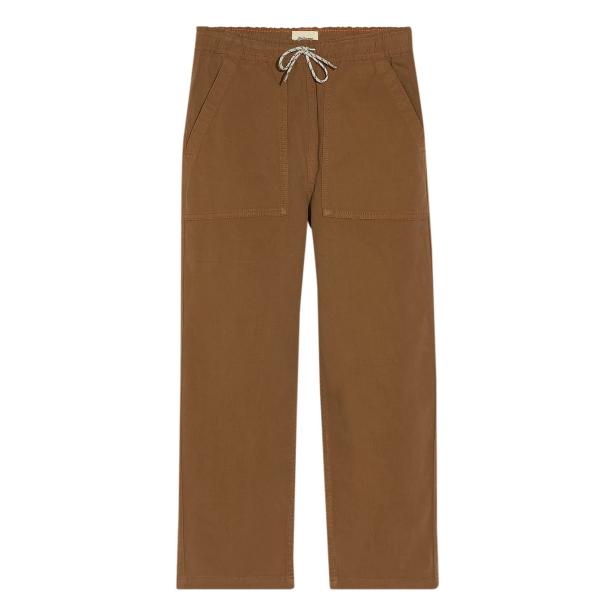 Bellerose Camel Painter Straight Pants With Velour Pockets