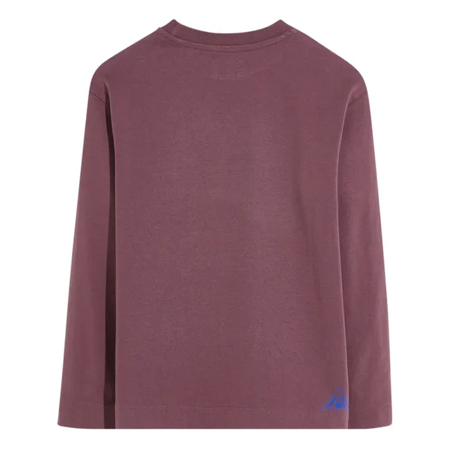 Camo Long Sleeve Pocket T-Shirt | Aubergine