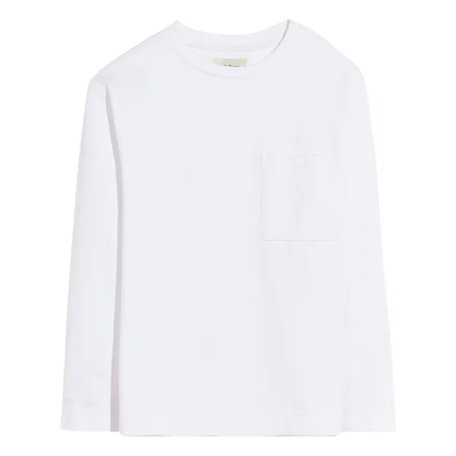 T-Shirt Langarm Tasche Camo | Weiß