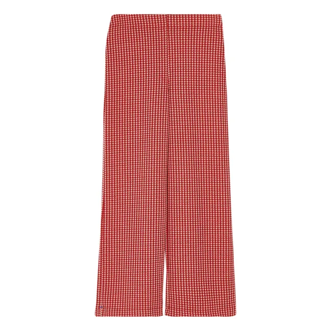 Fiona Vichy Flare Pants | Red