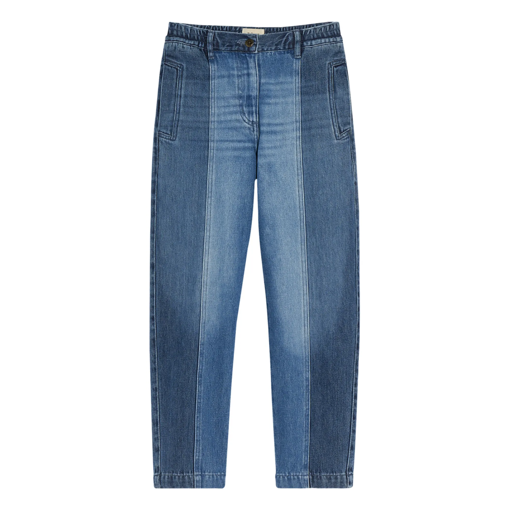 Bellerose Vintage Blue Denim Perine Two-Tone Straight Jeans