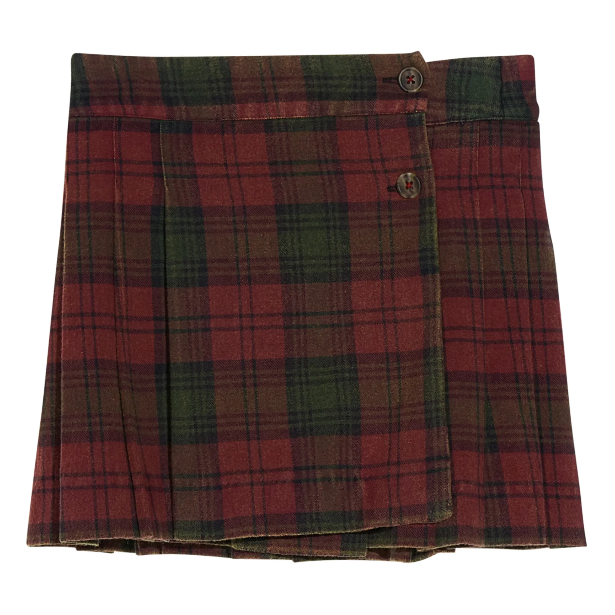 Bellerose Dark Green Halise Carreaux Skirt