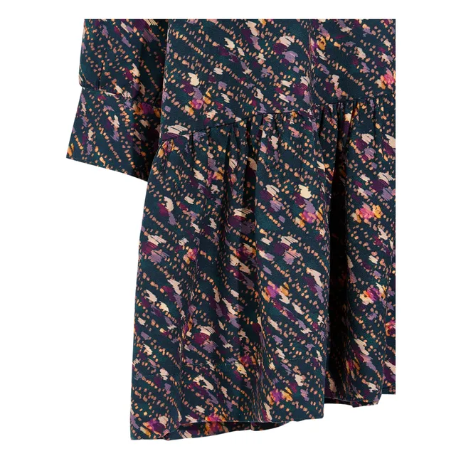 Vestito con volant Abu | Nero