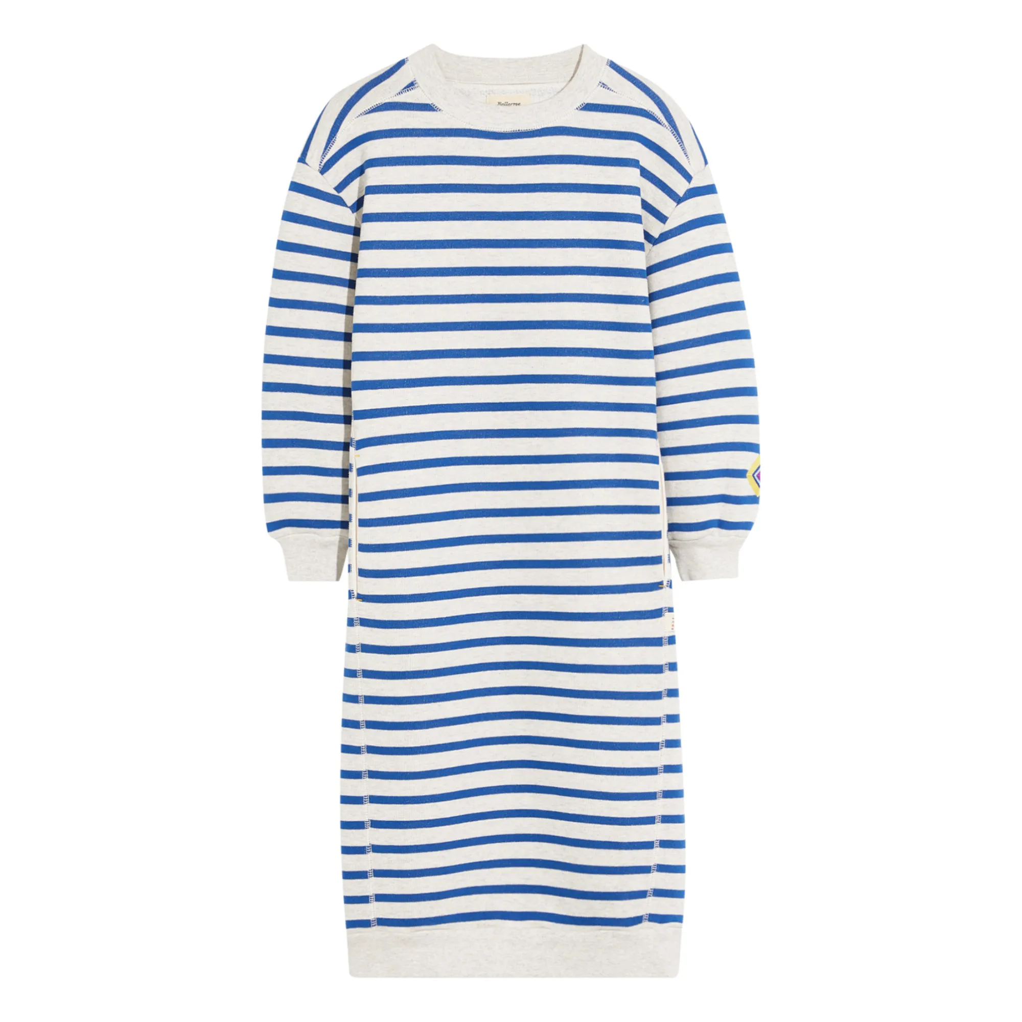 Bellerose Heather White Fadola Marinière Sweat Dress