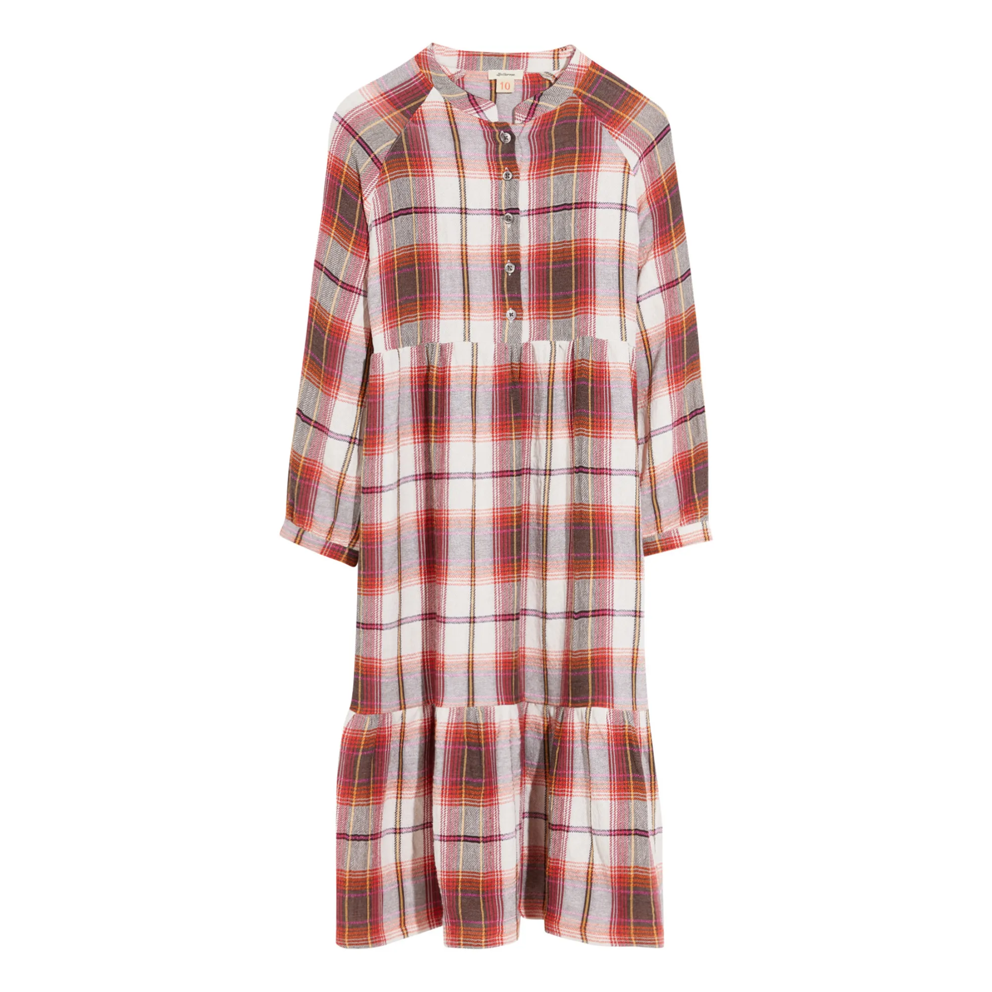 Bellerose Ecru Dress Peru Carreaux