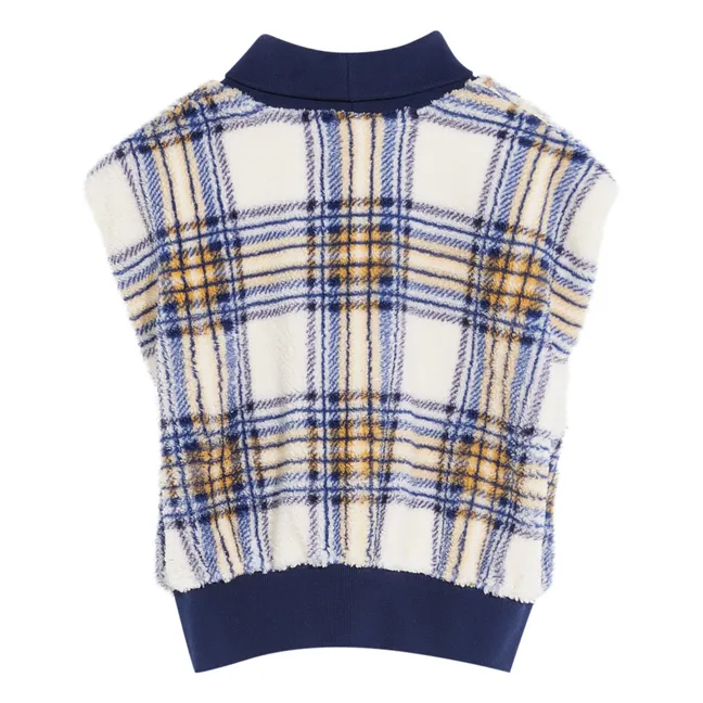 Gilet Anne a Quadri | Ecru