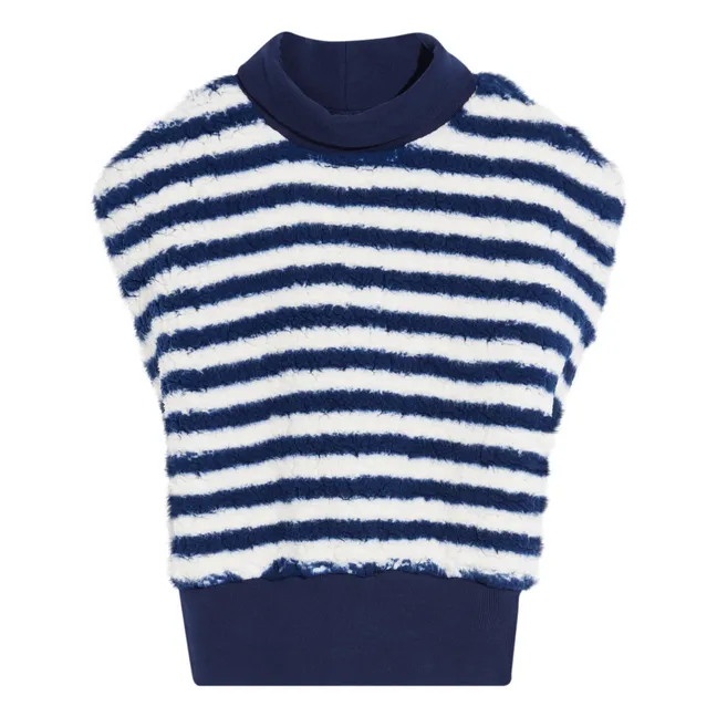 Anne Marinière Sleeveless Sweater | Navy blue